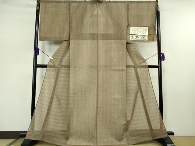 平和屋本店*極上 夏物 夏柿泥 紗紬 越後おぐに くるまや工房謹製 証紙付き 逸品 DZAB7915kh6