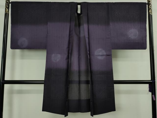 平和屋本店∞極上 長羽織 スリーシーズン 春夏秋 塵除け 刺繍 花丸文 暈し染め やまと誂製 反端付き 逸品 未使用 DZAB7932kh6