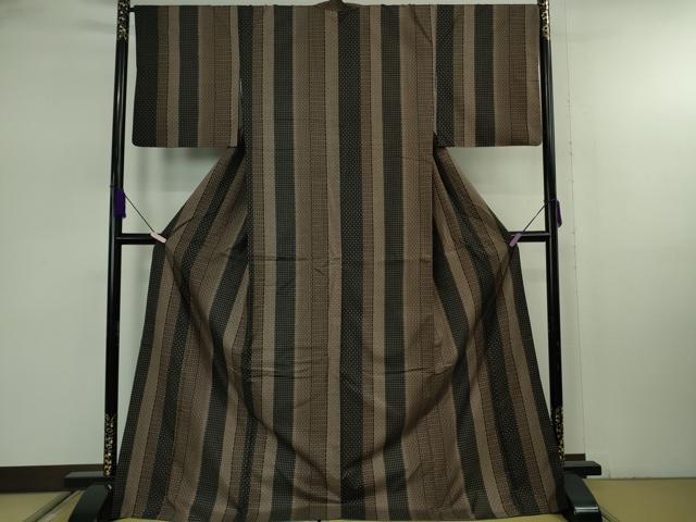平和屋着物●極上 本場大島紬 9マルキ 吉祥間道 やまと誂製 ロング丈 逸品 DZAB7947kh6