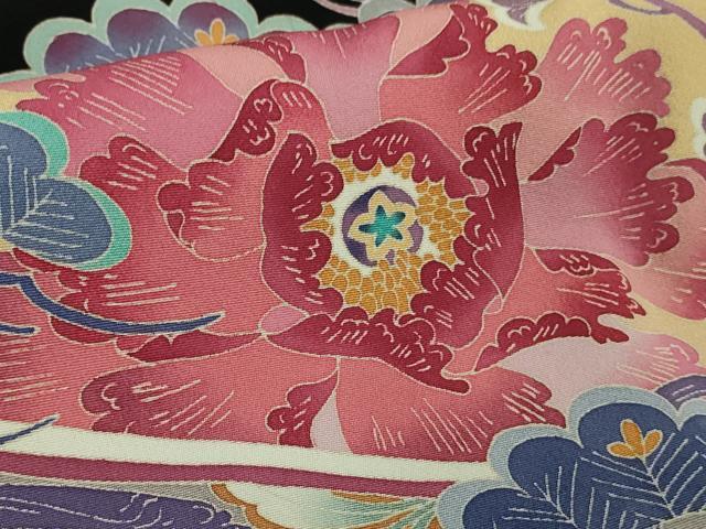 平和屋本店●極上 本加賀友禅作家 中町博志 黒留袖 松花文 逸品 DZAB7959kh6
