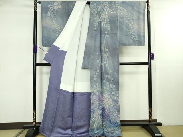 平和屋本店●最高級 初代 久保田一竹 幻の辻が花 訪問着 辻が花19個 暈し染め 金通し地 共箱付き 逸品 DZAB7989kh6