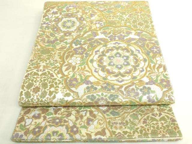 平和屋本店●極上 六通柄袋帯 金華山織 大鏡裏重ね 金銀糸 逸品 DZAB8025kh6
