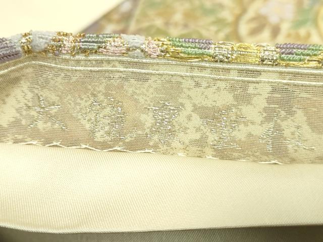 平和屋本店●極上 六通柄袋帯 金華山織 大鏡裏重ね 金銀糸 逸品 DZAB8025kh6