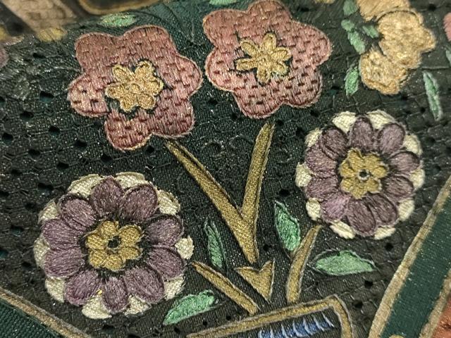 平和屋本店●極上 中国三大刺繍 スワトウ刺繍 汕頭刺繍 総刺繍 全通柄袋帯 正倉院更紗花文 金銀彩 逸品 DZAB8036kh6