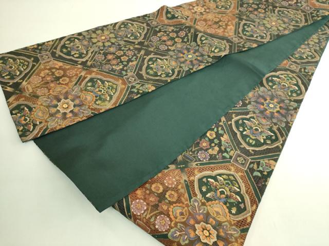 平和屋本店●極上 中国三大刺繍 スワトウ刺繍 汕頭刺繍 総刺繍 全通柄袋帯 正倉院更紗花文 金銀彩 逸品 DZAB8036kh6
