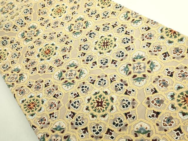 平和屋本店●極上 中国三大刺繍 総相良刺繍 総刺繍 全通柄袋帯 正倉院花文 逸品 DZAB8038kh6