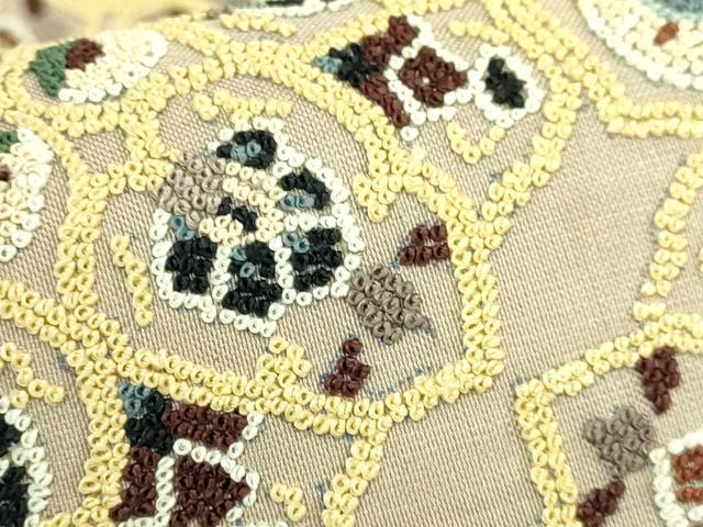 平和屋本店●極上 中国三大刺繍 総相良刺繍 総刺繍 全通柄袋帯 正倉院花文 逸品 DZAB8038kh6