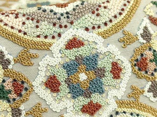 平和屋本店●最高級 中国三大刺繍 総相良刺繍 総刺繍 袋帯 正倉院花文 逸品 DZAB8039kh6