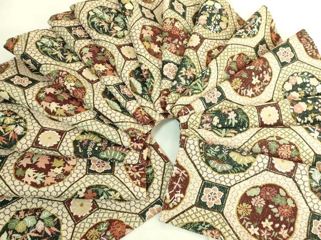 平和屋本店●極上 中国三大刺繍 相良刺繍 総刺繍 袋帯 200万粒 総詰め 蜀江花文 金糸 逸品 DZAB8040kh6