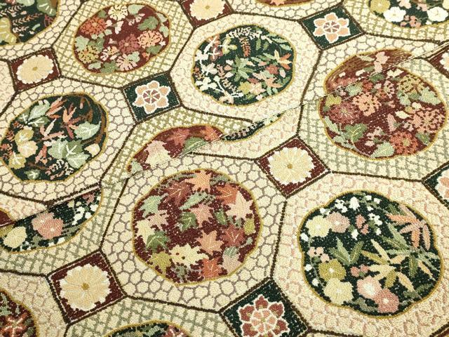 平和屋本店●極上 中国三大刺繍 相良刺繍 総刺繍 袋帯 200万粒 総詰め 蜀江花文 金糸 逸品 DZAB8040kh6
