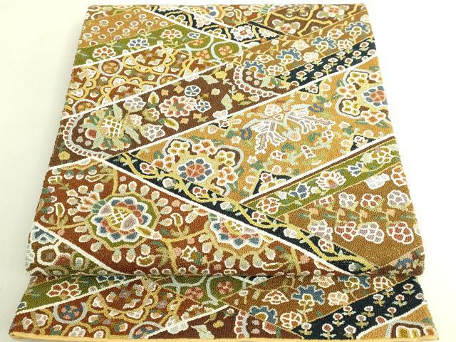 平和屋本店●最高級 中国三大刺繍 総相良刺繍 総刺繍 袋帯 200万粒 総詰め 更紗花文 金糸 逸品 DZAB8042kh6