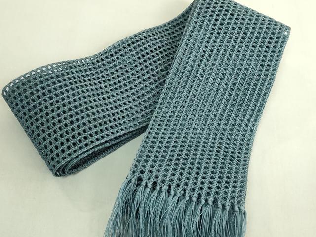 平和屋本店*極上 夏物 男性 角帯 羅 御召茶色地 みや古謹製 共箱付き 逸品 未使用 DZAB8100kh6