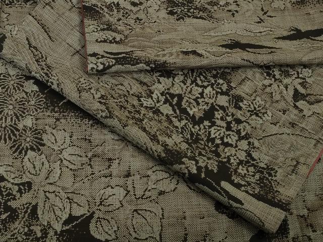 平和屋着物●極上 白泥染の第一人者・絣の魔術師 恵積五郎 本場大島紬 恵大島織物謹製 9マルキ 泥染 琳派 逸品 DZAB8104kh6