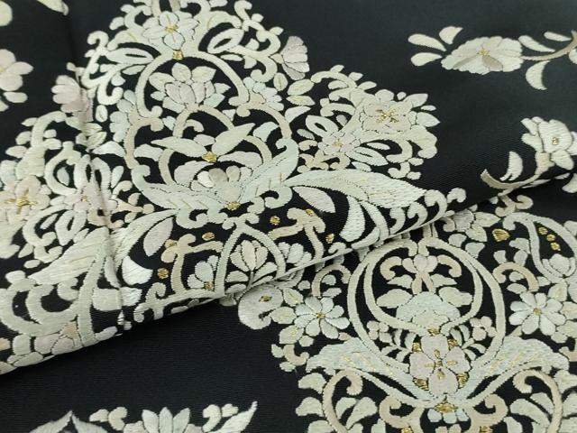 平和屋本店●極上 訪問着 総刺繍 洋花文 暈し染め 金糸 ロング丈 逸品 DZAB8139kh6