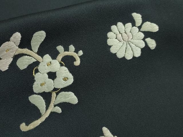 平和屋本店●極上 訪問着 総刺繍 洋花文 暈し染め 金糸 ロング丈 逸品 DZAB8139kh6