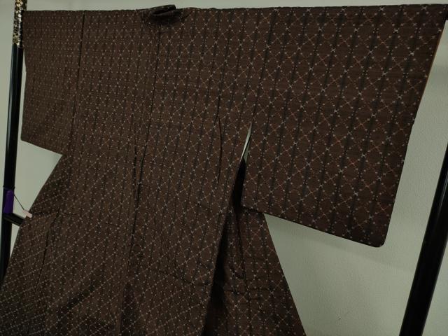 平和屋本店●極上 本場琉球 読谷山花織 紬地 楠元キク作 草木染 証紙付き 逸品 DZAB8149kh6