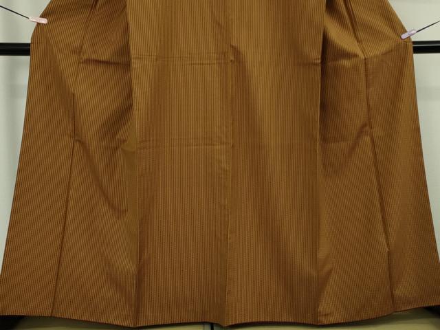 平和屋本店●極上 山下八百子 本場黄八丈 市松綾織 紬 縞 タグ付き 逸品 DZAB8152kh6