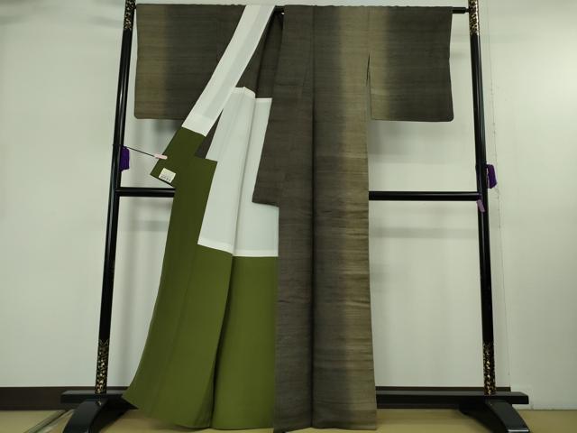 平和屋本店●極上 インド・アッサム 野蚕糸 手織 ムガシルク 訪問着 背抜き仕立て やまと金ラベル 逸品 DZAB8153kh6