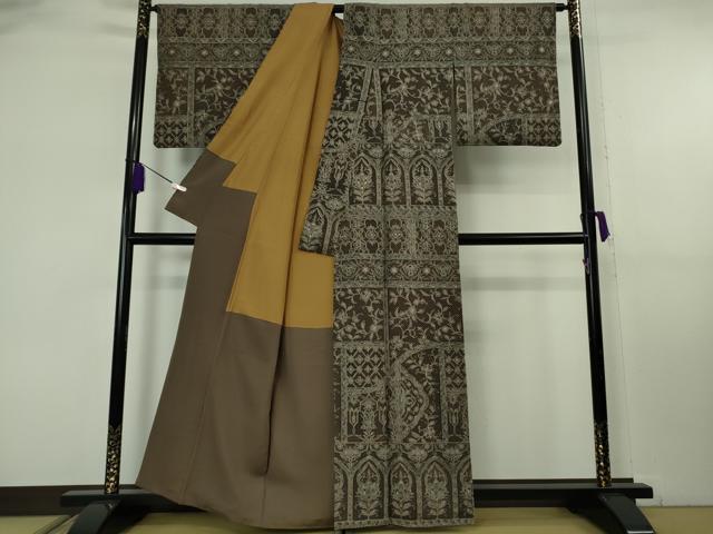 平和屋本店●極上 中国三大刺繍 スワトウ刺繍 汕頭刺繍 訪問着 更紗花唐草文 逸品 DZAB8170kh6