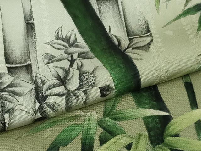 平和屋本店●極上 伝統工芸士 京友禅染色作家 田家鬼彩 訪問着 手描き 竹林 暈し染め 逸品 DZAB8181kh6