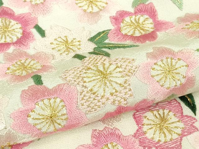平和屋本店●極上 相良刺繍 総刺繍 お引きずり・引き振袖 結婚式 舞妓 芸妓 芸者 衣装 枝垂れ桜 金糸 仮絵羽 逸品 未使用 DZAB8203kh6