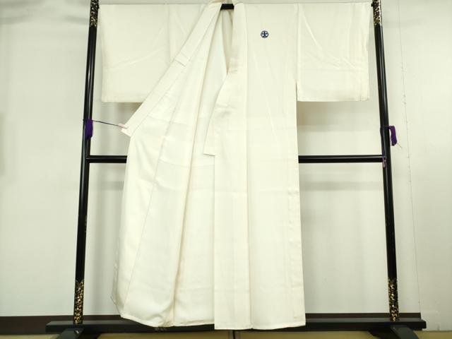 平和屋本店●極上 男性 色紋付・長羽織セット 象牙色 逸品 DZAB8213kh6