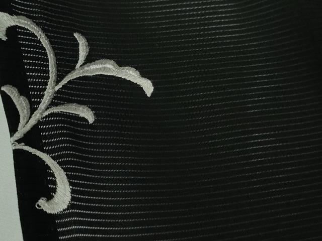平和屋本店*極上 夏物 訪問着 絽 総刺繍 洋花文 黒地 金銀糸 ロング丈 逸品 未使用 DZAB8234kh6