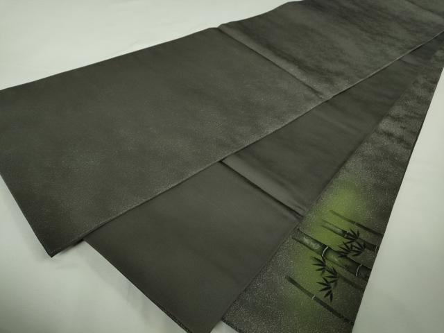 平和屋本店●極上 訪問着・袋帯セット 手描き 虎 トラ 藍鉄色地 暈し染め 逸品 DZAB8235kh6