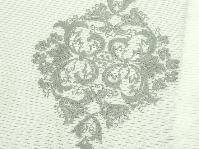 平和屋本店*極上 夏物 訪問着 絽 更紗花文 白地 銀彩 ロング丈 逸品 未使用 DZAB8239kh6