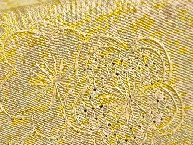 平和屋着物∞極上 中国三大刺繍 スワトウ刺繍 汕頭刺繍 道中着 ロング丈 草花文 逸品 DZAB8284kh6
