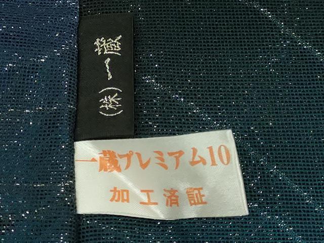 平和屋本店∞極上 道中着 スリーシーズン 春夏秋 塵除け ロング丈 乱菊紋紗 暈し染め 黒地 銀糸 伊と幸 反端付 逸品 DZAB8295kh6