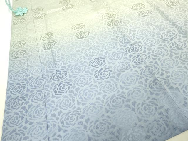 平和屋本店∞極上 京金彩 伝統工芸士 和田全央 道中着 スリーシーズン 塵除け ロング丈 薔薇紋紗 暈し染め 金銀彩 反端付 逸品 DZAB8296kh6