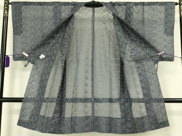 平和屋着物∞極上 道中着 スリーシーズン 春夏秋 塵除け オーガンジー ロング丈 刺繍 薄 薄い羊羹色地 反端付 逸品 DZAB8297kh6