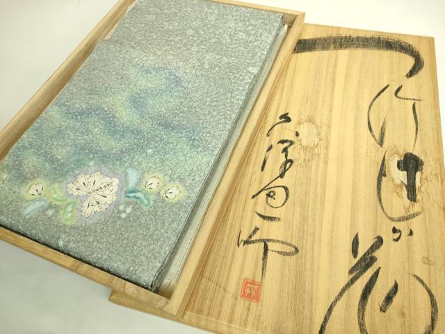 平和屋本店●極上 久保田一竹 幻の辻が花 太鼓柄袋帯 金通し地 共箱付き 逸品 DZAB8306kh6