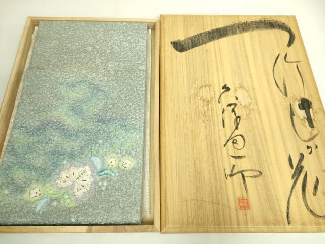 平和屋本店●極上 久保田一竹 幻の辻が花 太鼓柄袋帯 金通し地 共箱付き 逸品 DZAB8306kh6