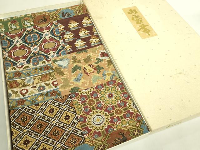 平和屋本店●最高級 明綴れ 全通柄袋帯 名物裂 金糸 共箱付き 逸品 DZAB8313kh6