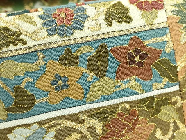 平和屋本店●最高級 明綴れ 全通柄袋帯 名物裂 金糸 共箱付き 逸品 DZAB8313kh6