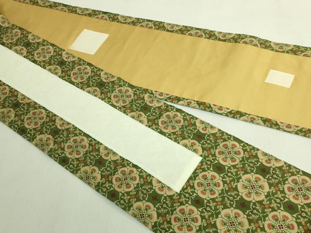 平和屋本店●極上 龍村美術織物 つけ帯 花鳥梅花文錦 共箱付き 逸品 DZAB8317kh6