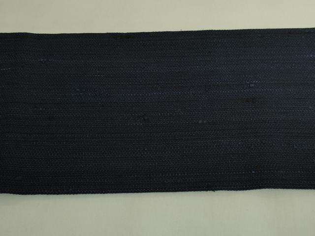 平和屋本店●極上 浦野理一 経節紬 九寸名古屋帯 濃い紺地 逸品 DZAB8323kh6