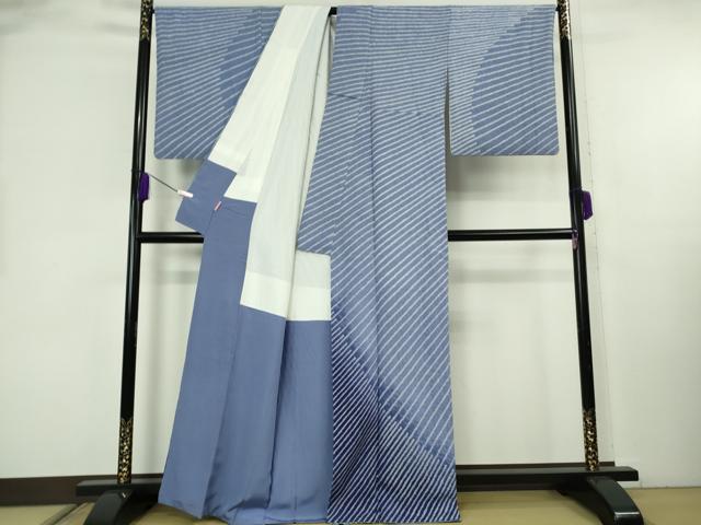 平和屋本店●極上 青山みとも 結城紬 訪問着 絞り 暈し染め たとう紙付き 逸品 DZAB8352kh6