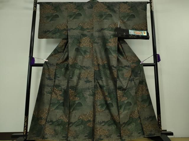 平和屋本店●極上 白泥染の第一人者・絣の魔術師 恵積五郎 本場大島紬 恵大島織物謹製 9マルキ 証紙付き 逸品 未使用 DZAB8355kh6