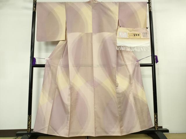 平和屋本店*極上 夏物 石川県指定無形文化財 夏牛首紬 白山工房 手織り 証紙付き 逸品 DZAB8364kh6