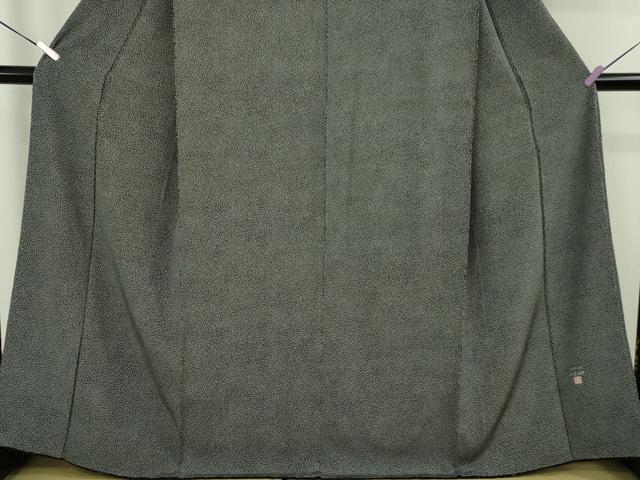 平和屋本店●極上 人間国宝 小宮康孝 型:篠原雄次 江戸小紋 舞桜 黒地 反端付き 逸品 未使用 DZAB8415kh6