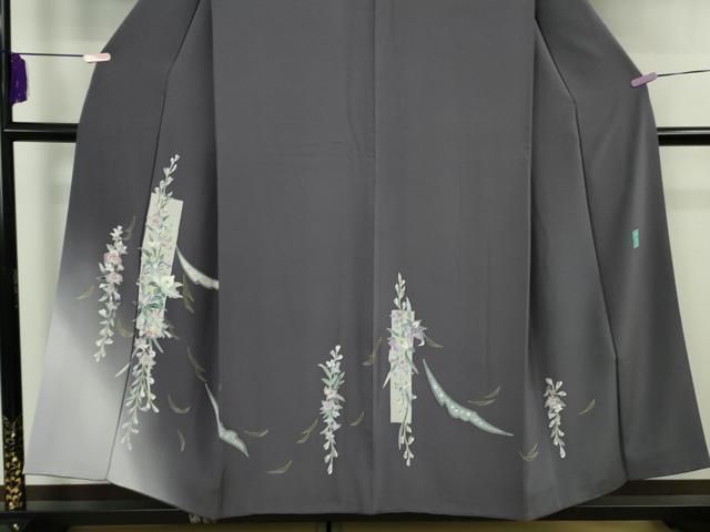 平和屋着物●極上 本加賀友禅作家 坂下順子 訪問着 短冊花文 紫苑色地 暈し染め さが美扱い 逸品 DZAB8429kh6