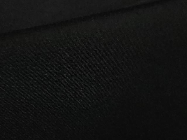 平和屋本店●極上 男性 銀座もとじ 色無地 キングサイズ 袷 黒地 御召縮緬 逸品 DZAB8451kh6
