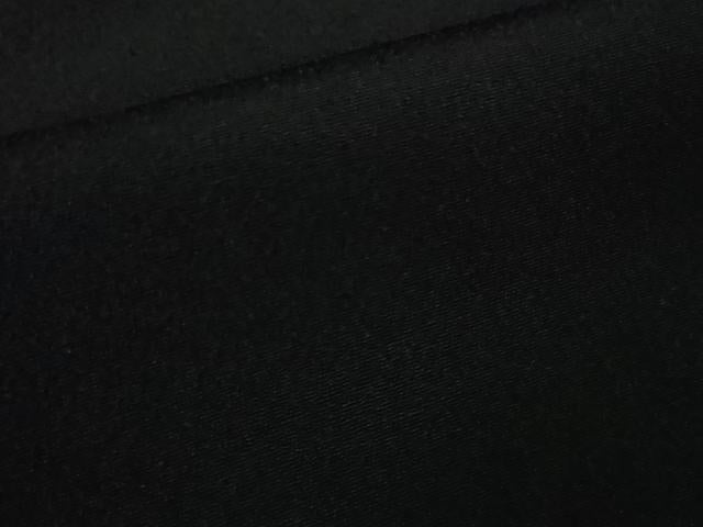 平和屋本店●極上 男性 銀座もとじ 色無地 キングサイズ 袷 黒地 御召縮緬 逸品 DZAB8453kh6
