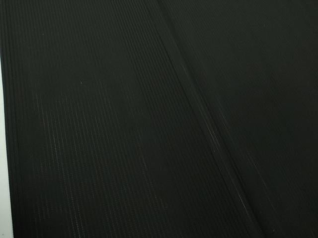 平和屋本店*極上 夏物 男性 銀座もとじ キングサイズ 色無地 縦絽 黒地 逸品 DZAB8461kh6