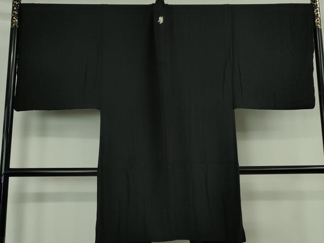 平和屋本店∞極上 男性 銀座もとじ 長羽織 単衣 キングサイズ 黒地 逸品 DZAB8465kh6