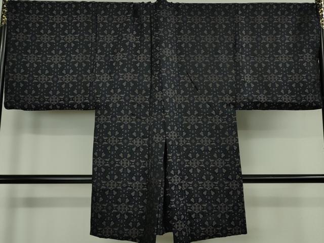 平和屋本店∞極上 男性 長羽織 キングサイズ お召地 名物裂文様 逸品 DZAB8467kh6