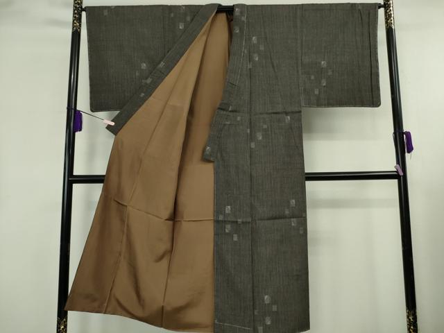 平和屋本店●極上 男性 本場結城紬 重要無形文化財 長襦袢(袷)セット 結城屋謹製 100亀甲 飛び亀甲柄 証紙付き 逸品 未使用 DZAB8478kh6